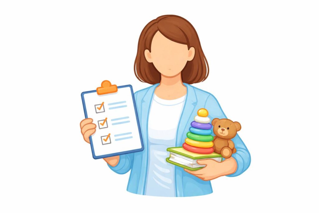 Иконка: специалист, работающий с детьми